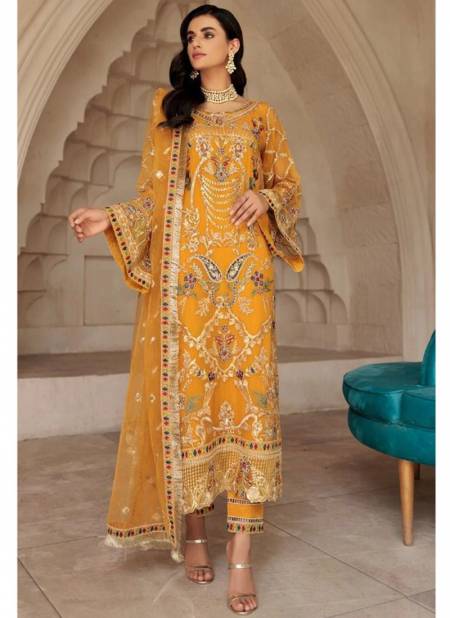 Yellow Colour KF 130 New Latest Designer Exclusive Georgette Pakistani Suit Collection 130
